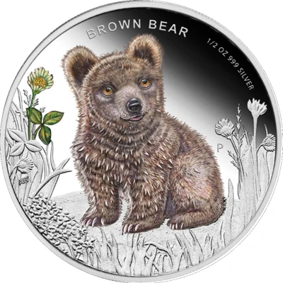 50 Cents - Elizabeth II Brown Bear back