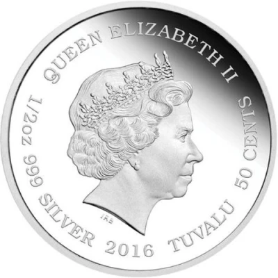 50 Cents - Elizabeth II Lynx Cubs front