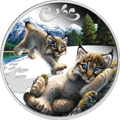 50 Cents - Elizabeth II Lynx Cubs back