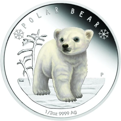 50 Cents - Elizabeth II Polar Bear back