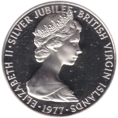 50 Cents - Elizabeth II Silver Jubilee front