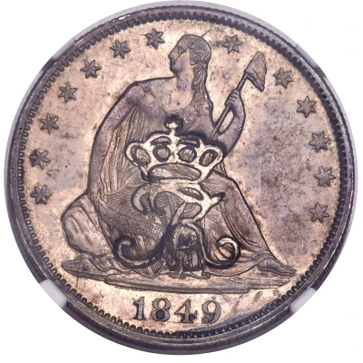 50 Cents - Frederik VII Counterstamp ND front