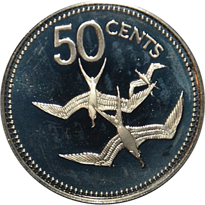 50 Cents Frigatebird; Copper-Nickel back