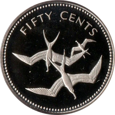 50 Cents Frigatebird; Copper-Nickel back