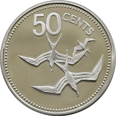 50 Cents Frigatebird; Copper-Nickel back