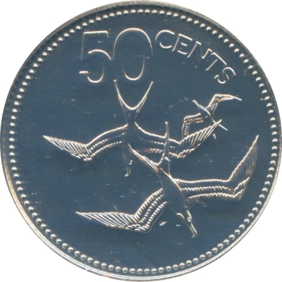 50 Cents Frigatebird; Copper-Nickel back