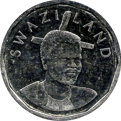 50 Cents - Mswati III 2nd portrait, magnetic front