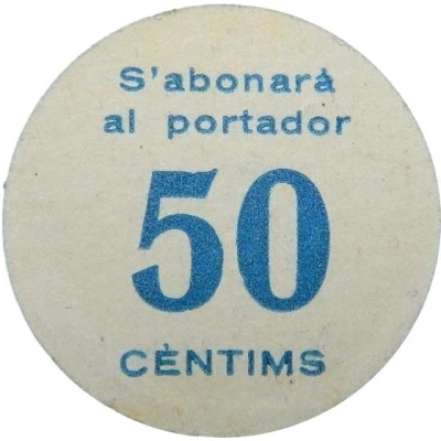 50 Céntimos Bràfim ND back