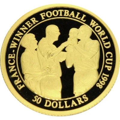 50 Dollars France - Winner Football World Cup back