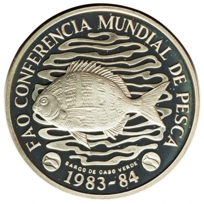 50 Escudos FAO; Silver Piedfort back