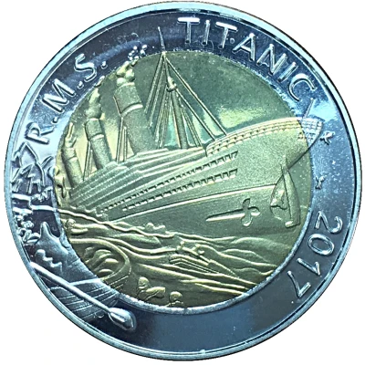 50 Francs CFA RMS Titanic Sinking back