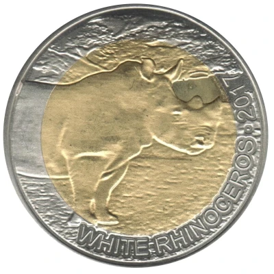 50 Francs CFA White Rhinoceros back