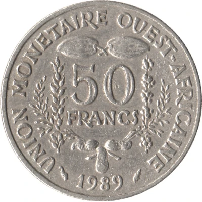 50 Francs CFA non-magnetic back