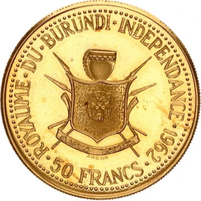 50 Francs - Mwambutsa IV Independence back