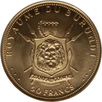 50 Francs - Mwambutsa IV Mwambutsa IV back