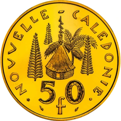 50 Francs Piedfort gold back