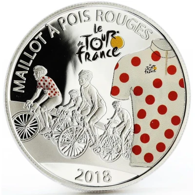 50 Francs Tour de France Cycling Red polka-dot jersey back