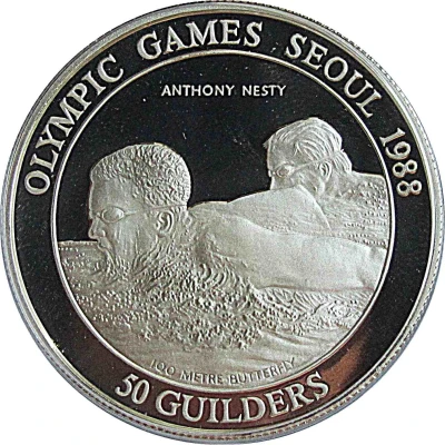 50 Guilders Olympics 1998 / Anthony Nesty back