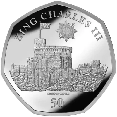 50 Pence - Charles III Windsor Castle back