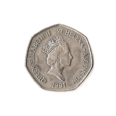 50 Pence - Elizabeth II 3rd portrait front