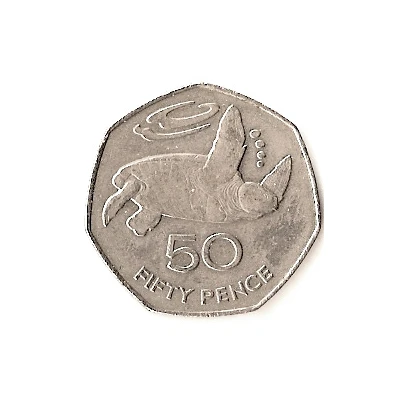 50 Pence - Elizabeth II 3rd portrait back