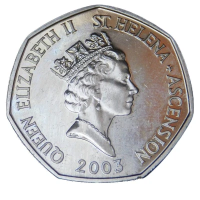 50 Pence - Elizabeth II 3rd portrait front