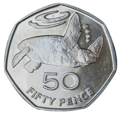 50 Pence - Elizabeth II 3rd portrait back