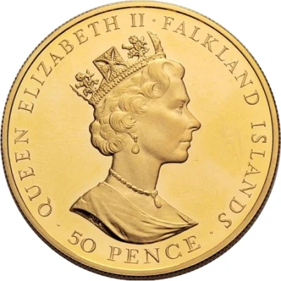 50 Pence - Elizabeth II 40th Anniversary-Reign of Queen Elizabeth II; Gold Proof front