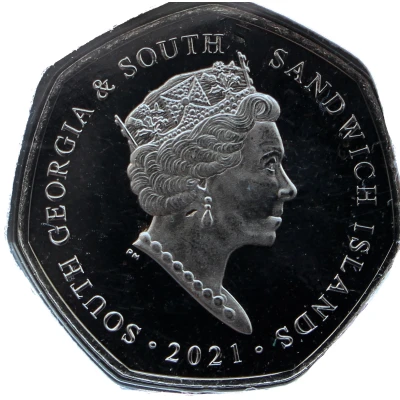 50 Pence - Elizabeth II Angel Wings front