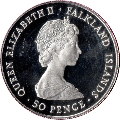 50 Pence - Elizabeth II British Rule front