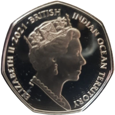 50 Pence - Elizabeth II Chagos anemone front