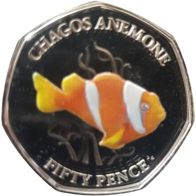 50 Pence - Elizabeth II Chagos anemone back