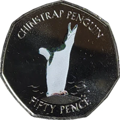 50 Pence - Elizabeth II Chinstrap Penguin back