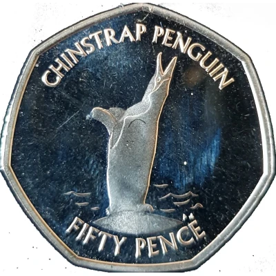 50 Pence - Elizabeth II Chinstrap Penguin back