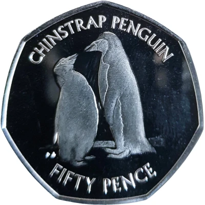 50 Pence - Elizabeth II Chinstrap penguin back