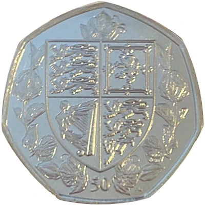 50 Pence - Elizabeth II Coat of Arms back