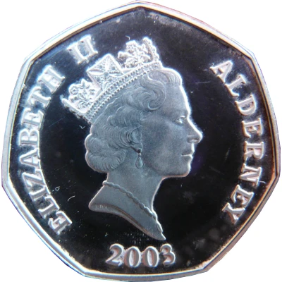 50 Pence - Elizabeth II Coronation Jubilee front