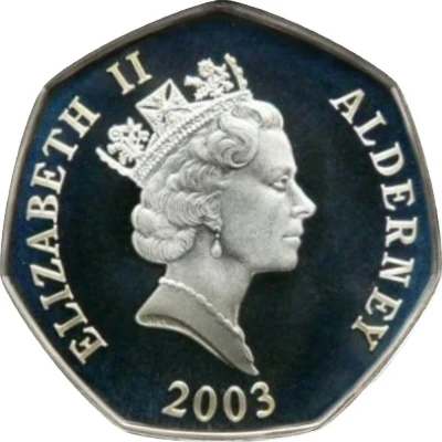 50 Pence - Elizabeth II Coronation Jubilee front