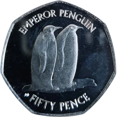 50 Pence - Elizabeth II Emperor penguin back