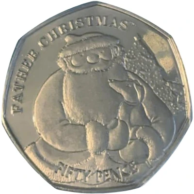 50 Pence - Elizabeth II Father Christmas back