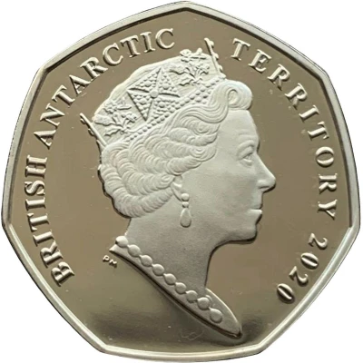 50 Pence - Elizabeth II HMS Erebus; Silver front