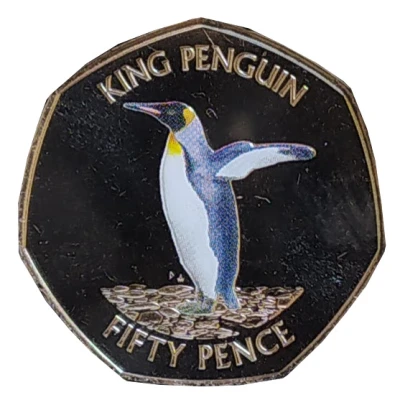 50 Pence - Elizabeth II King Penguin back