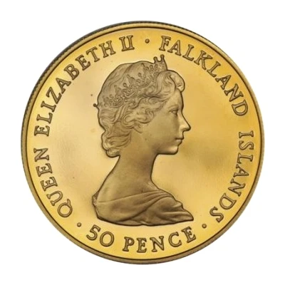 50 Pence - Elizabeth II Liberation; Gold Proof Issue front