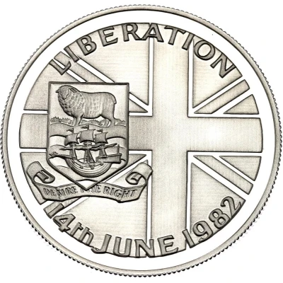 50 Pence - Elizabeth II Liberation; Silver Proof Issue ND back