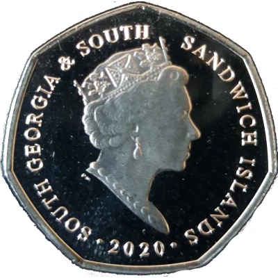 50 Pence - Elizabeth II Macaroni Penguin front