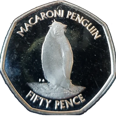 50 Pence - Elizabeth II Macaroni Penguin back