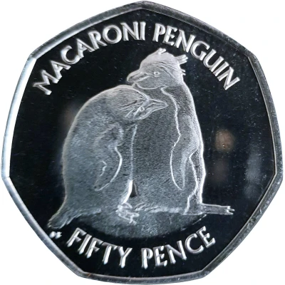 50 Pence - Elizabeth II Macaroni penguin back