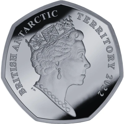 50 Pence - Elizabeth II Platinum Jubilee; Silver front