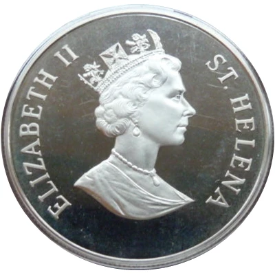 50 Pence - Elizabeth II Queen Mother; Silver Proof Issue front