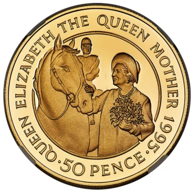 50 Pence - Elizabeth II Queen Mother back